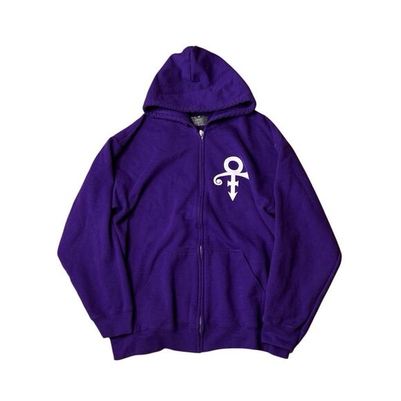 Y2K Prince Estate Hoodie Purple Rain Full Zip Hoodie Large - Picture 1 of 4
